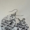 Tauranga Jewellery: earrings black and silver calligraphy