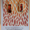 Tauranga jewellery: Earrings: Oblong gold bezels filled with red and gold ink and resin