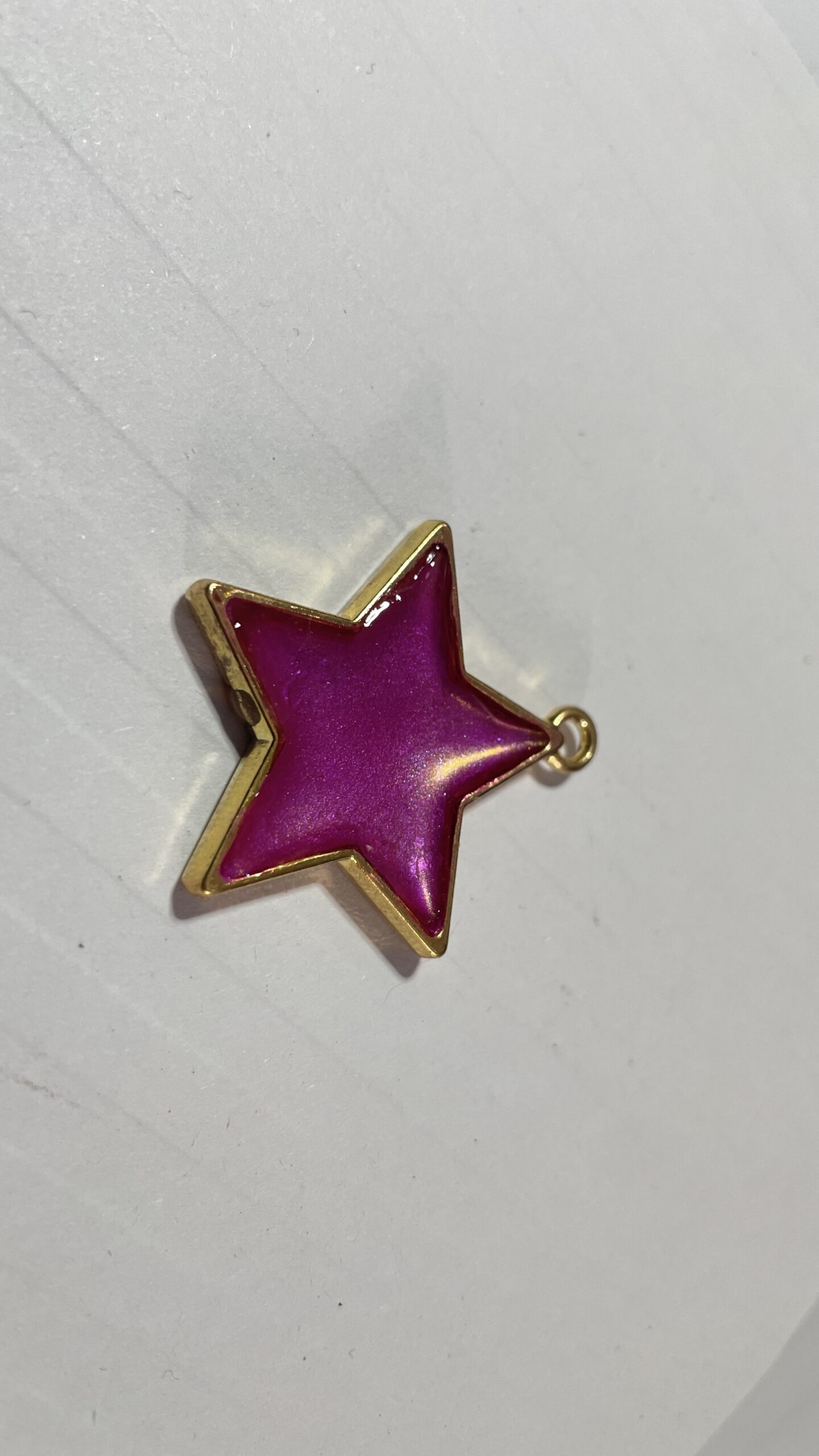 Handmade pink star pendant
