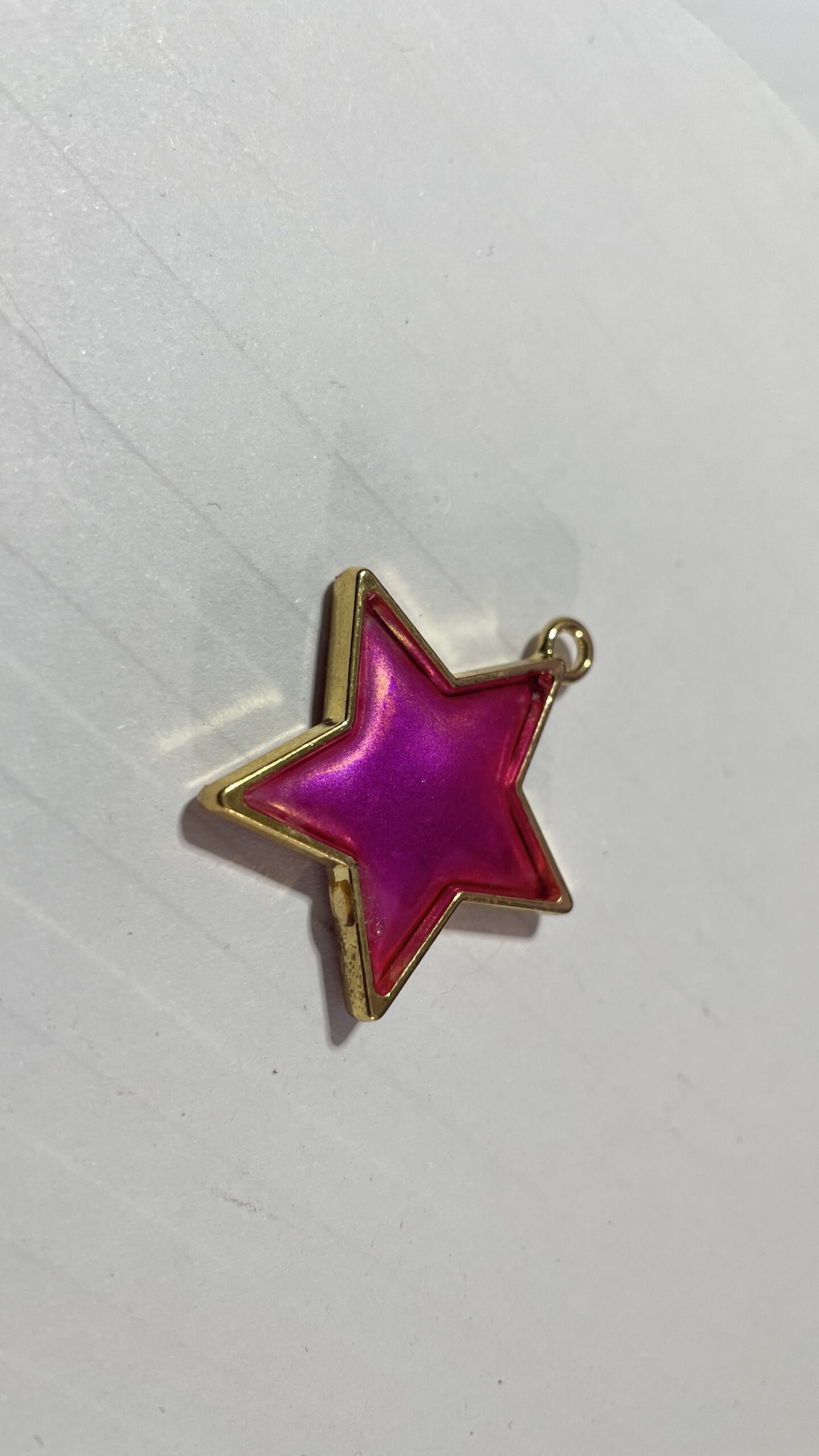 Handmade pink star pendant