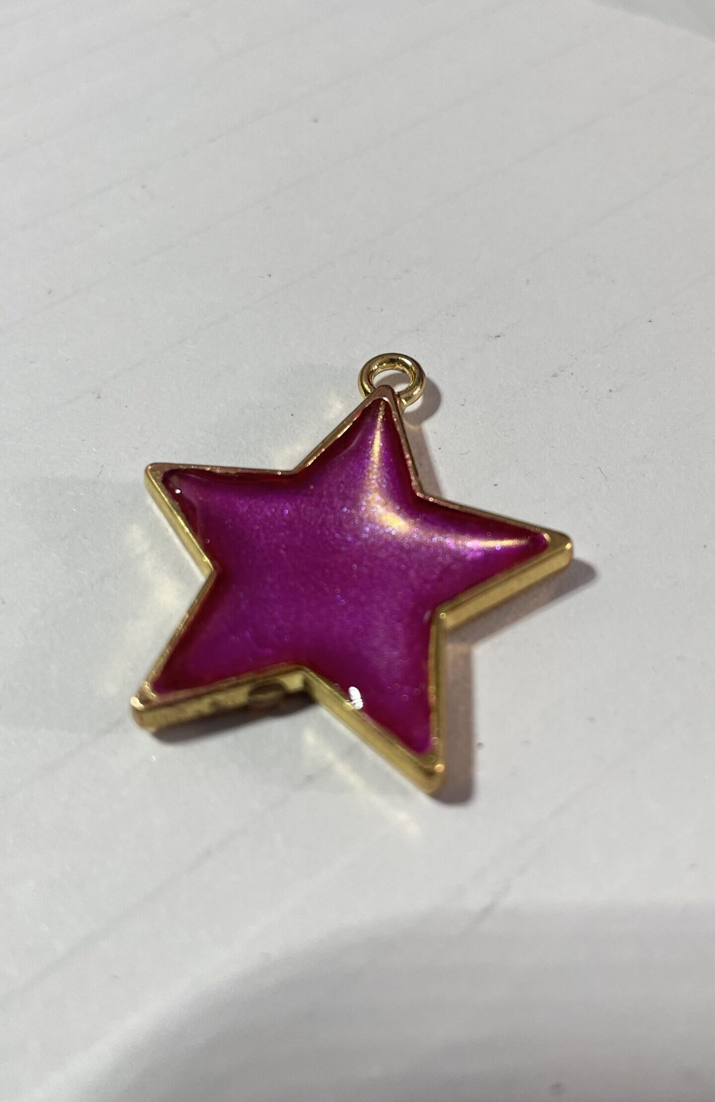 Handmade pink star pendant