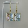 Sparkly pastel and gold window earrings