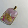 Sparkly pink and gold pendant