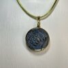 gold and blue pendant hand made in Tauranga
