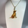 Jewellery: Dog pendant, gold and brown labrador - Thumbnail Image 2