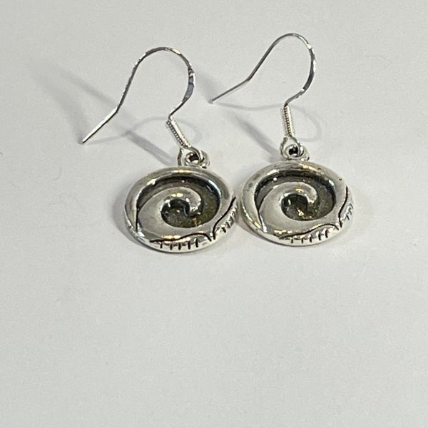 Orange-pink chameleon spiral hand made earrings in NZ” from Bulk EditSilvery red spiral hand made earrings in NZ SS925 hooks