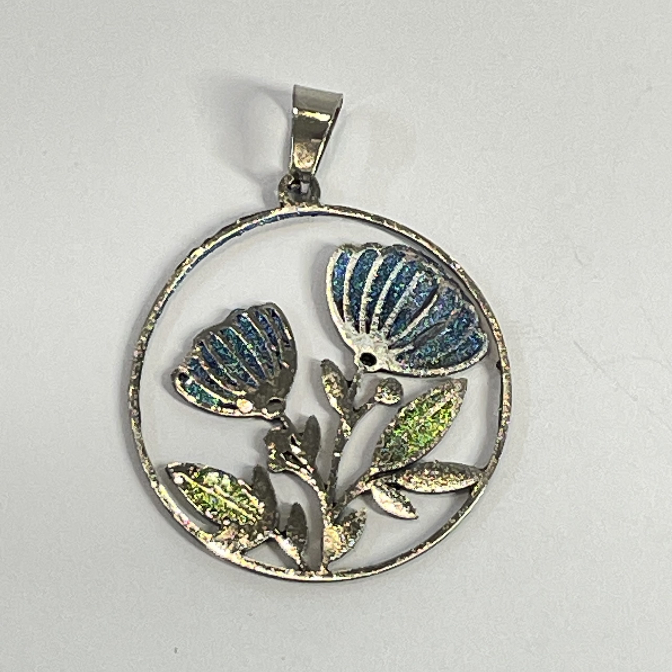 nz jewellery hand made pendant thistle flower