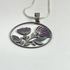 nz jewellery hand made pendant thistle flower
