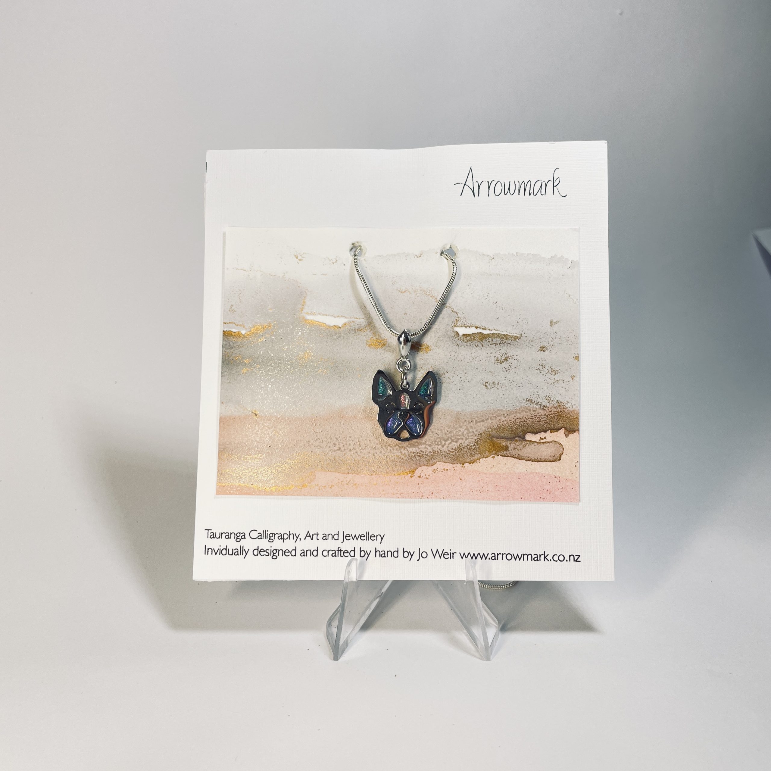 French bull dog pendant jewellery hand made in NZ