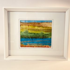 NZ original landscape art "Lake Dunstan Autumn"