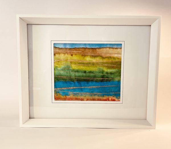 NZ original landscape art "Lake Dunstan Autumn"