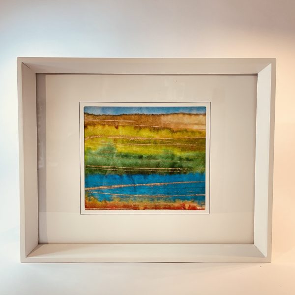 NZ original landscape art "Lake Dunstan Autumn"