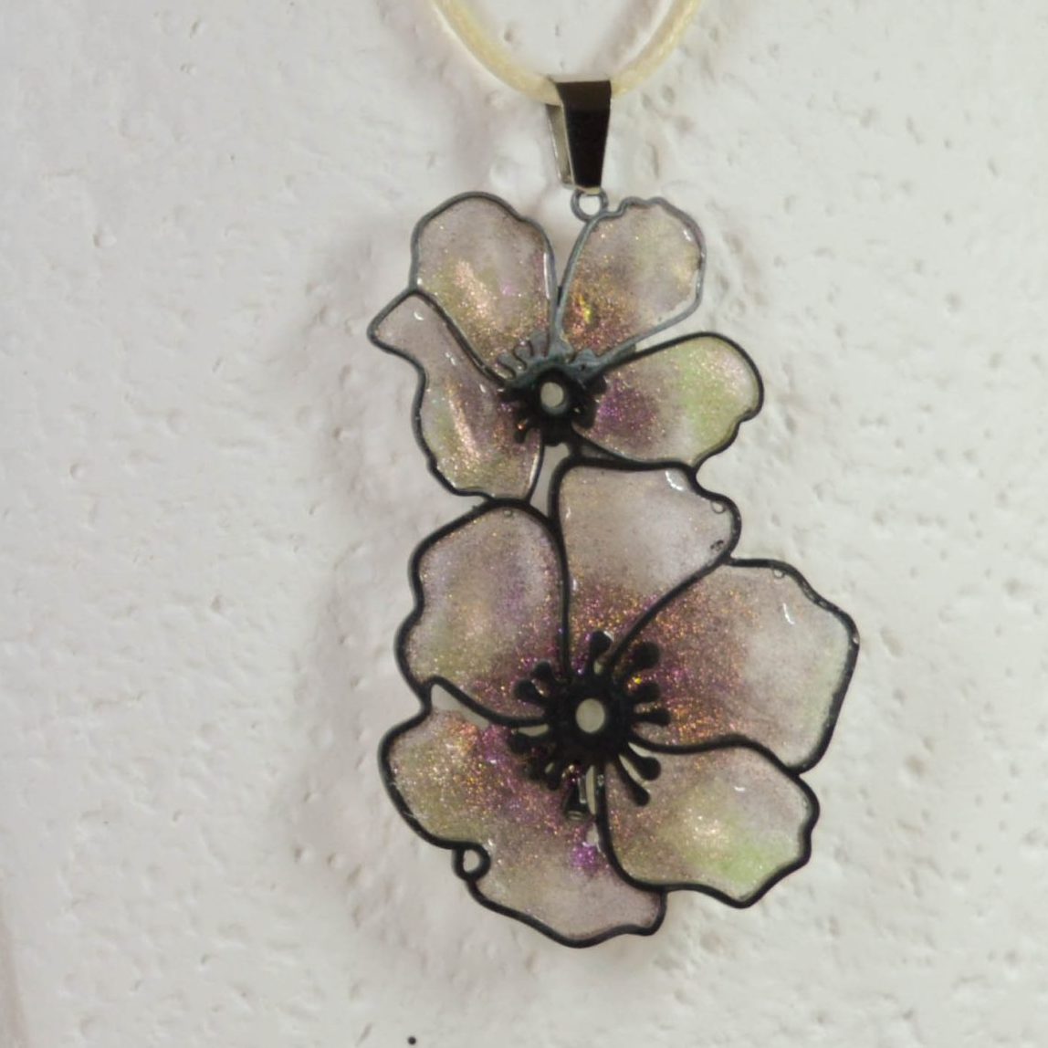 Hand made in NZ flower brooch - unique and distictive locally made jewellery