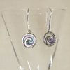 Hand painted spiral earrings, NZ original jewellery