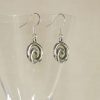 NZ Hand made earrings, silvery spirals with SS925 hooks