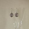 NZ Hand made earrings, silvery spirals with SS925 hooks