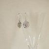 NZ Hand made earrings, silvery spirals with SS925 hooks