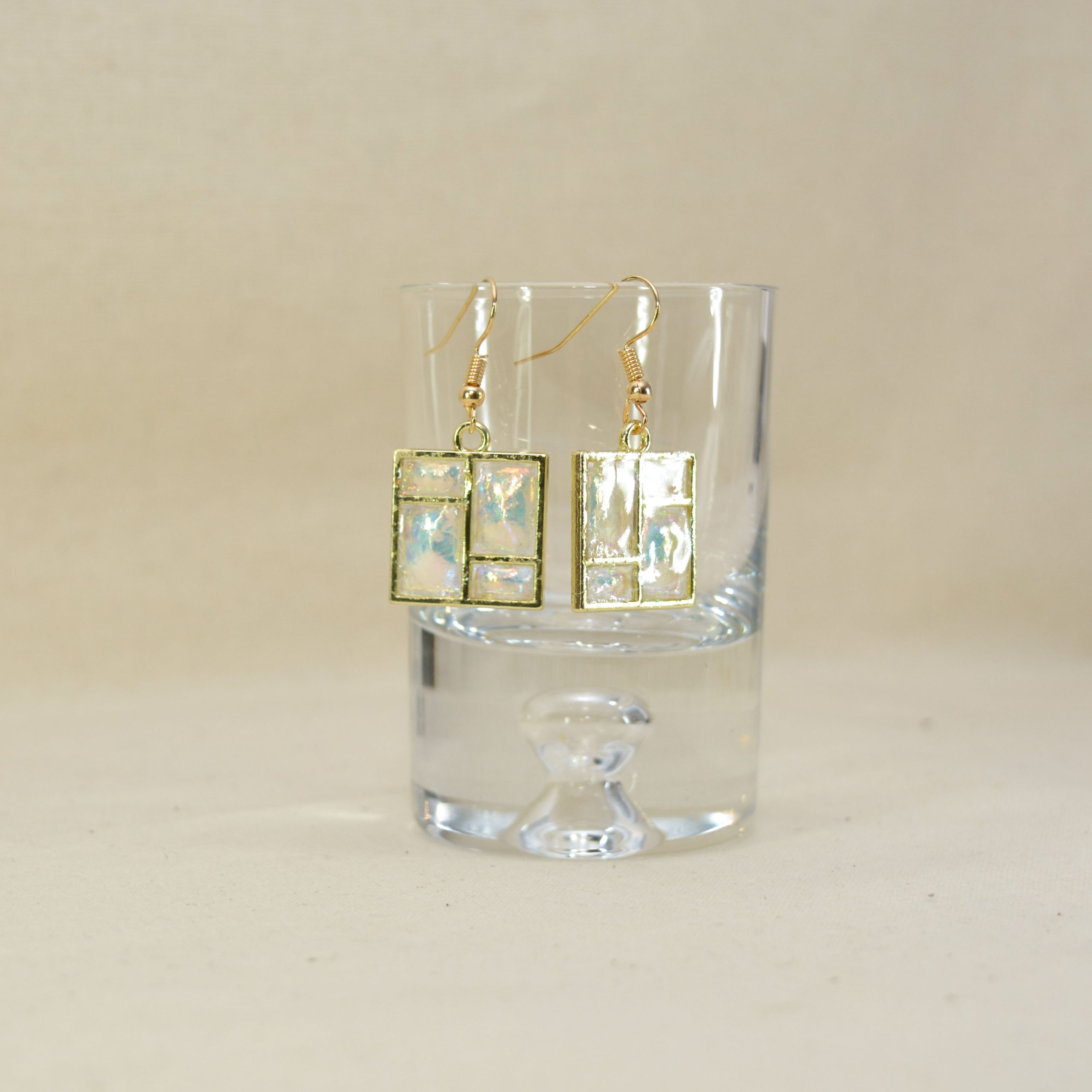 Hand made mini window earrings, Tauranga NZ