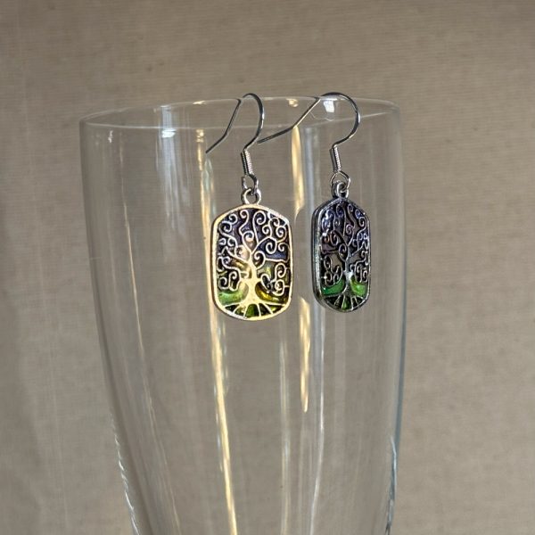 Hand made tree of life earrings