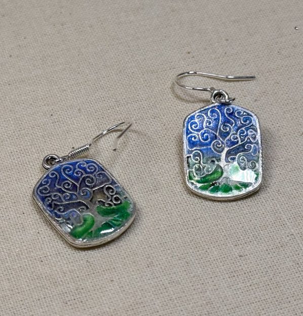 Hand made tree of life earrings