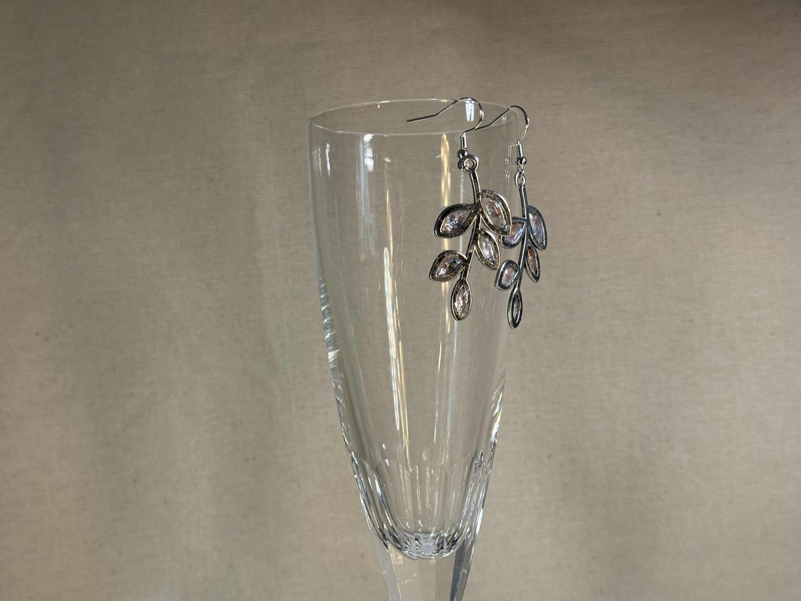 Silvery colour shift twig earrings