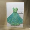 Hand painted dress happy birthday card