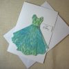 Hand painted dress happy birthday card