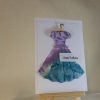 Happy Birthday Card featuring hand painted paper dress Happy Birthday Card featuring hand painted paper dress