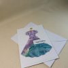Happy Birthday Card featuring hand painted paper dress Happy Birthday Card featuring hand painted paper dress