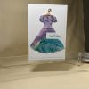 Happy Birthday Card featuring hand painted paper dress Happy Birthday Card featuring hand painted paper dress