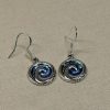 Silvery blue spiral earrings on ss925 hooks hand made in Tauranga, NZ Silvery blue spiral earrings on ss925 hooks hand made in Tauranga, NZ