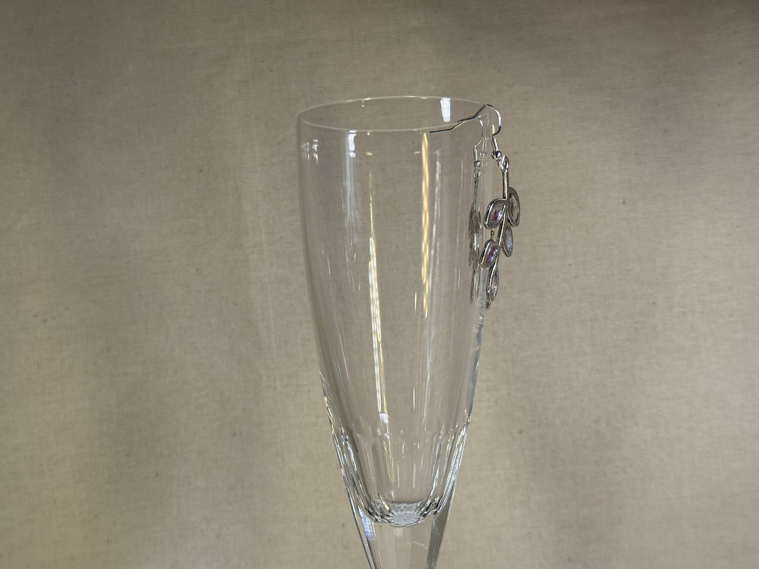 Silvery colour shift twig earrings