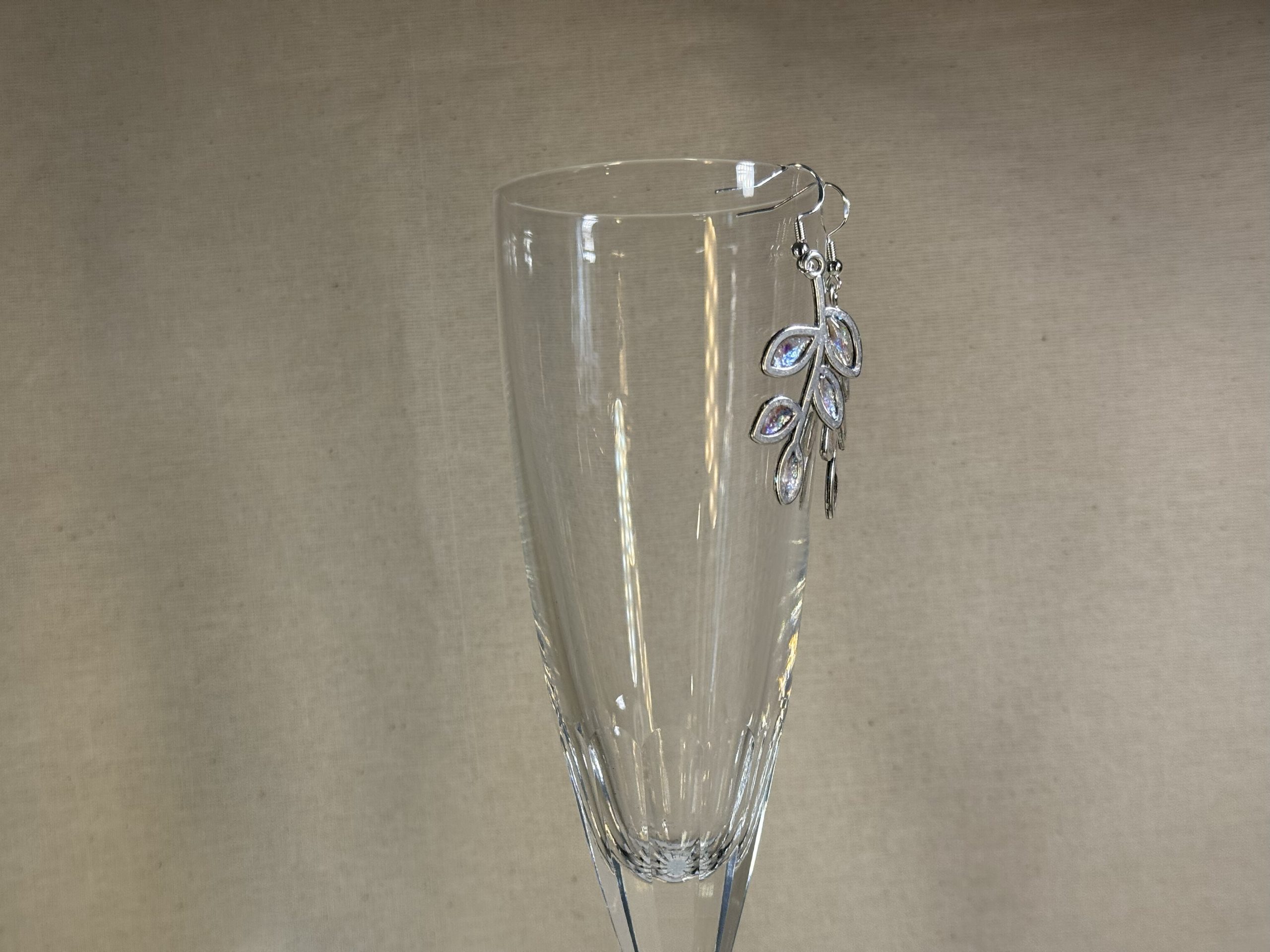 Silvery colour shift twig earrings