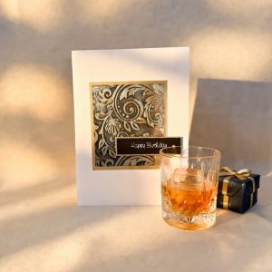 Happy birthday card in neutral colours