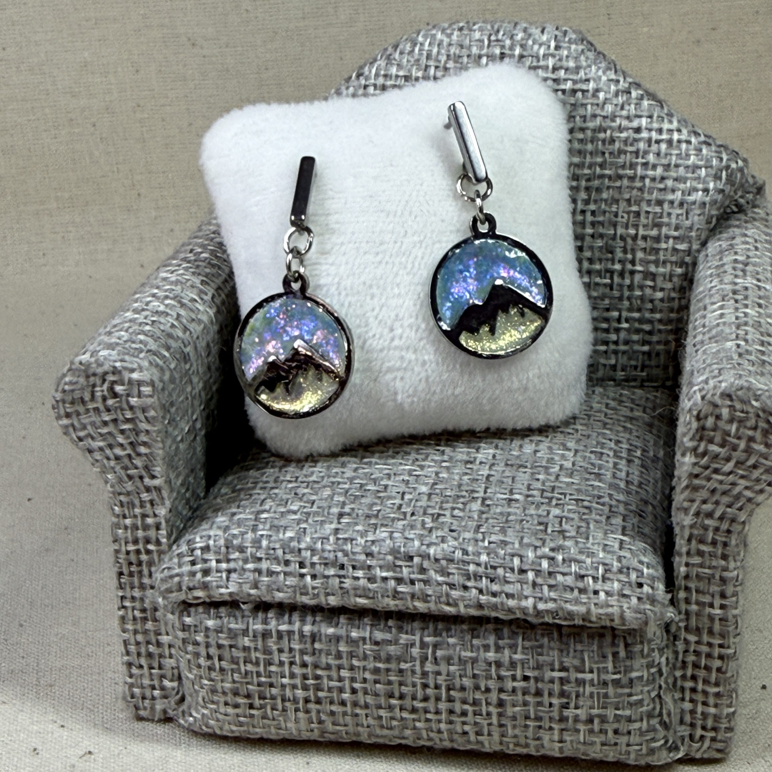 Hand made NZ mini mountain earrings