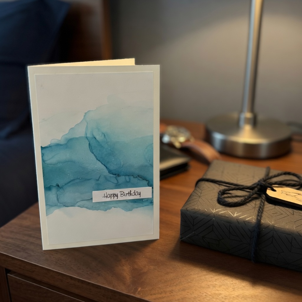 Happy Birthday Art Card. Card for men. Male card