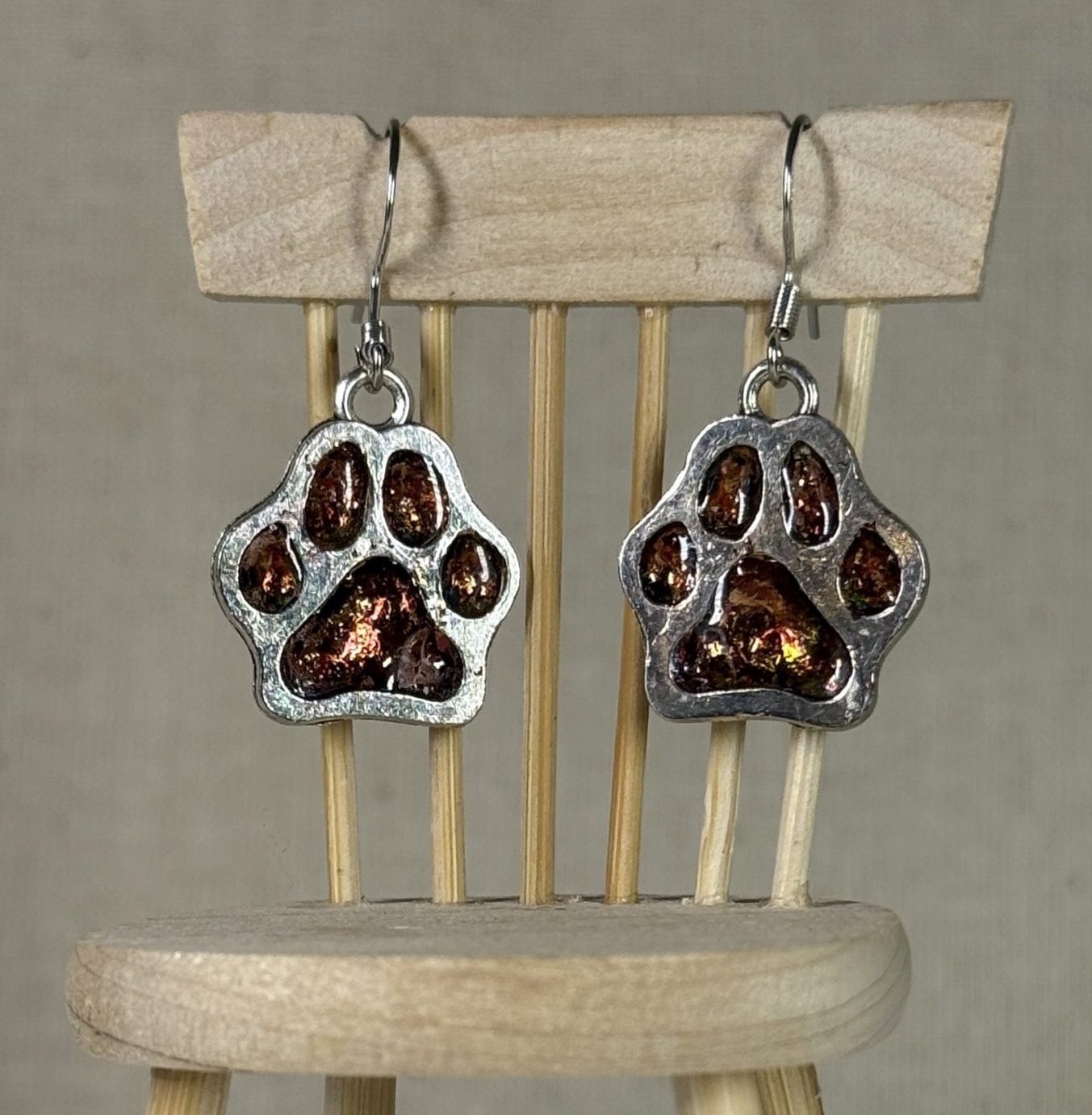 NZ Animal Jewellery Paw Print Earrings