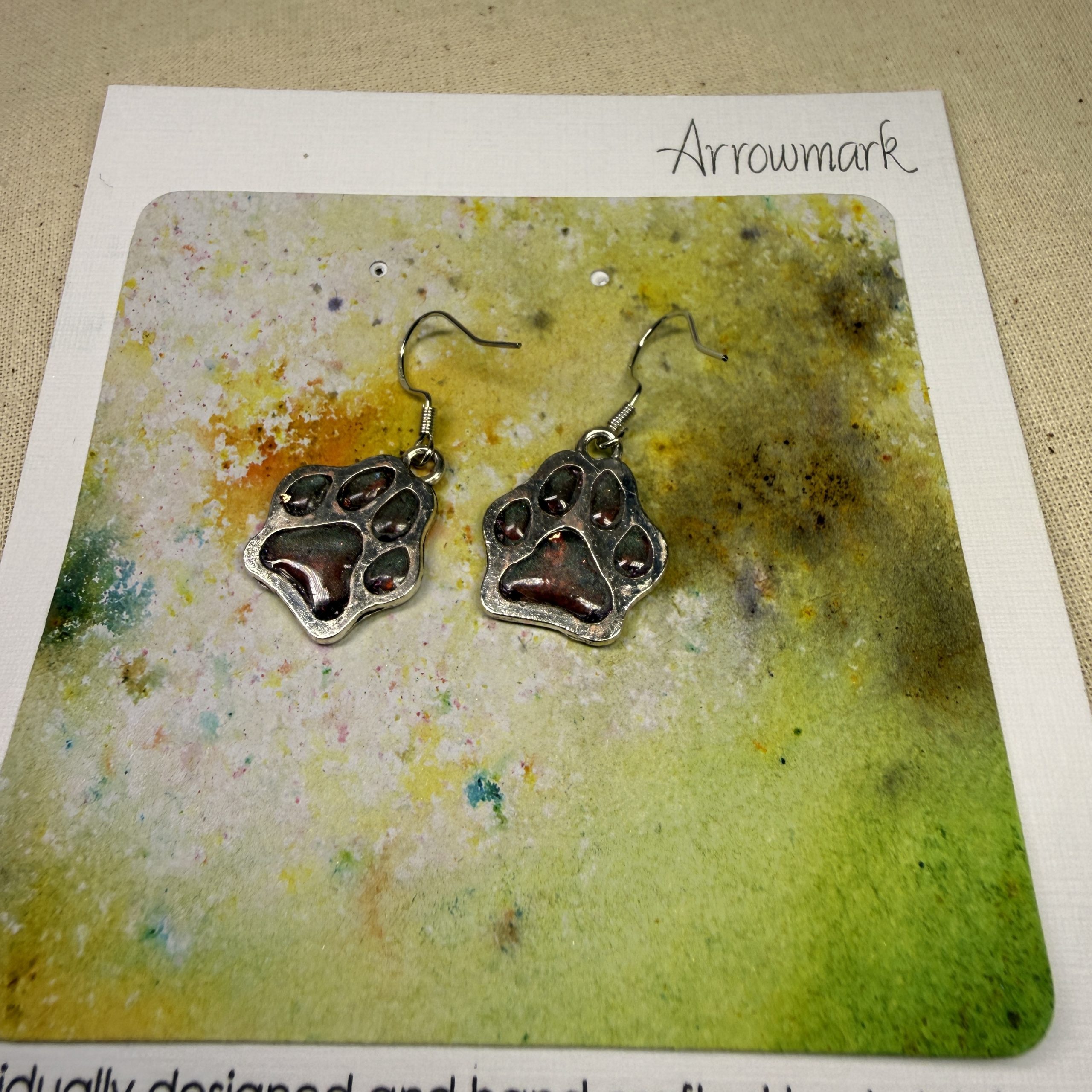 NZ Animal Jewellery Paw Print Earrings