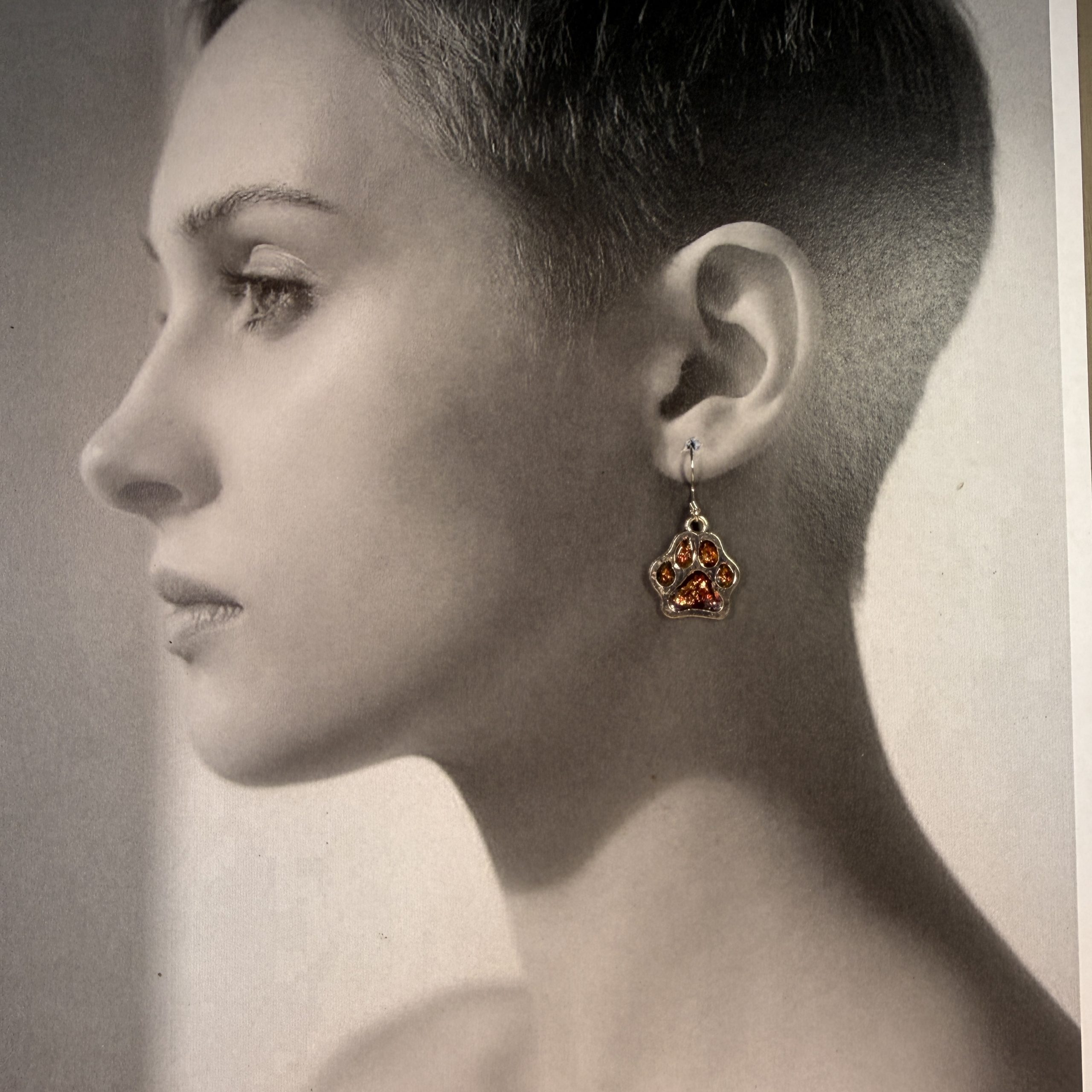 NZ Animal Jewellery Paw Print Earrings